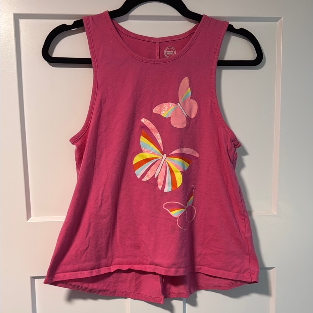 Wonder Nation Pink Butterfly Tank Top